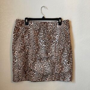 New York & Company Animal Print Skirt
